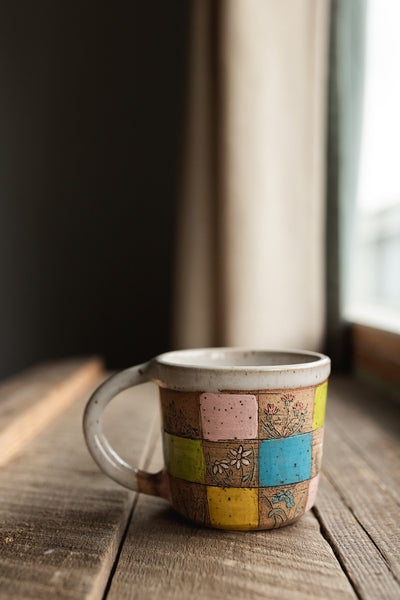 12 oz Wildflower Patchwork Mug