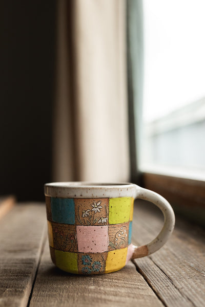 12 oz Wildflower Patchwork Mug