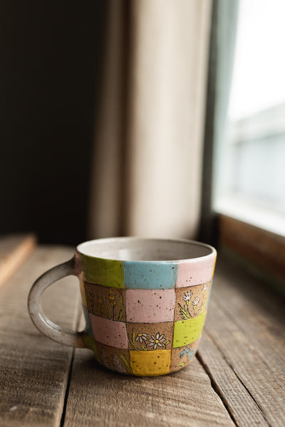14 oz Wildflower Patchwork Mug