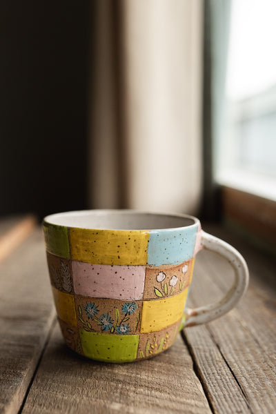 14 oz Wildflower Patchwork Mug