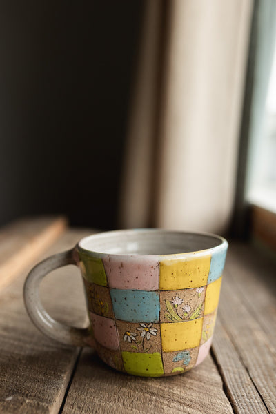 16 oz Wildflower Patchwork Mug