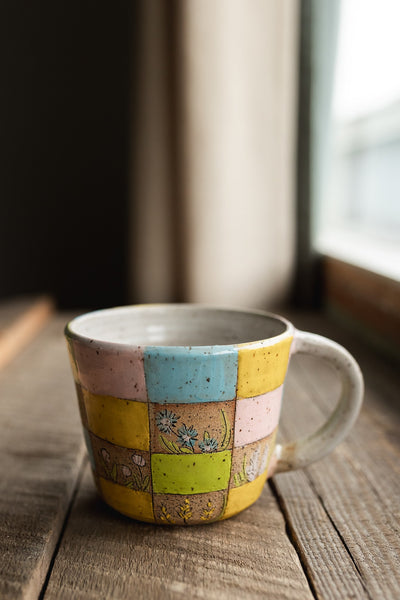 16 oz Wildflower Patchwork Mug
