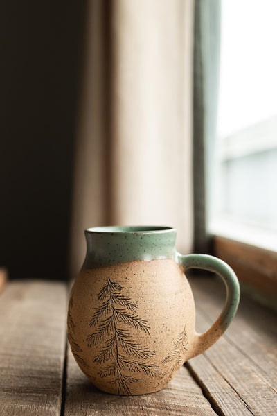18 oz Forest Mug in Green